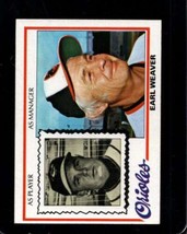 1978 Topps #211 Earl WEAVER/ Exmt Orioles Dp Hof *X102682 - £1.72 GBP