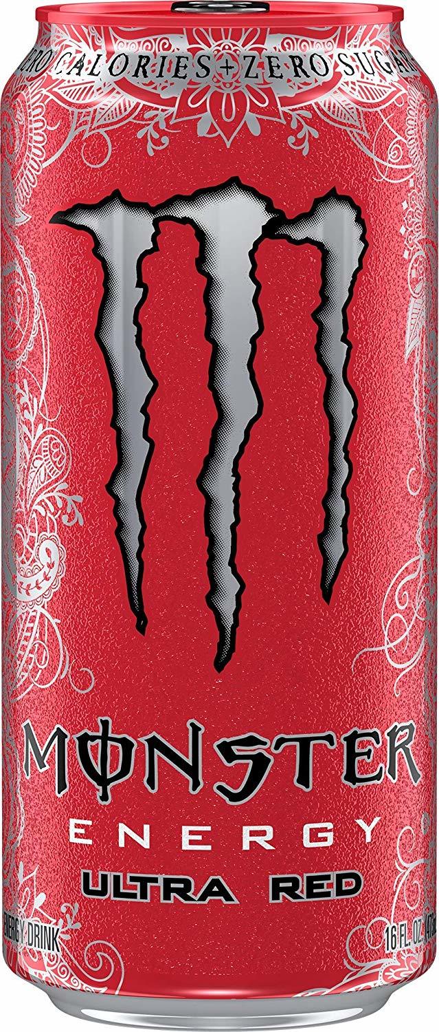 Monster Energy Ultra Zero Sugar Energy Drinks 16 ounce cans Ultra Red, 12 Cans - $39.99