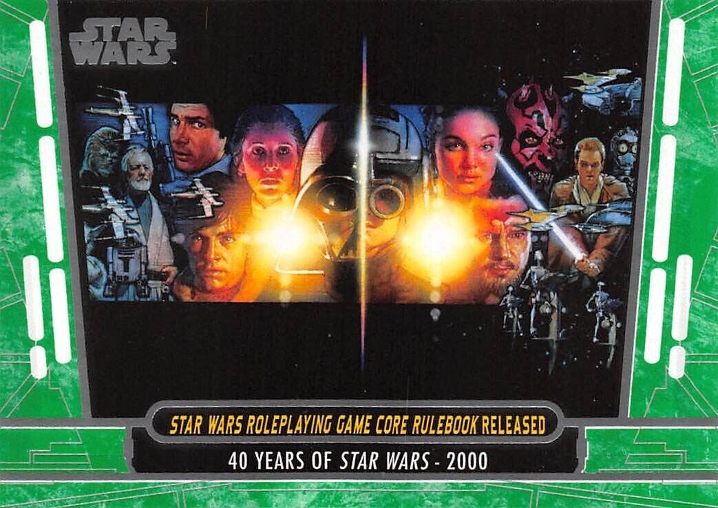 2017 Topps Star Wars 40th Anniversary GREEN #84 Roleplaying Game Core  - $1.05