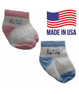 Jefferies Socks Baby Girls Boys I Love Daddy Pink Blue Crew Ankle Gift S... - $10.29 CAD