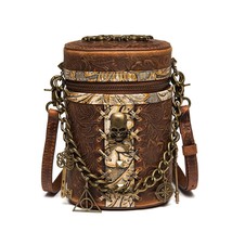 Vintage hide  Bag Chain Bucket Bag Adjustable Crossbody Bag Handbag Waist Bag fo - £96.61 GBP