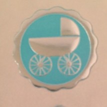 40 SILVER BABY ADHESIVE SEALS Baby Shower Invitations Announcements stic... - $95.18 MXN