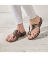 The Bunion Concealing Slide Sandals Leather Thermoplastic Anthracite Bro... - $1,808.56 MXN