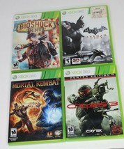 Xbox 360 Games Lot of 4 Mortal Combat Batman Arkham BioShock Crysis 3 Fast Ship - £22.12 GBP