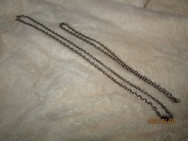 necklace 2 silver color chains, approx:  one 24&quot; one 34&quot;  (jewel 75) - $4.95