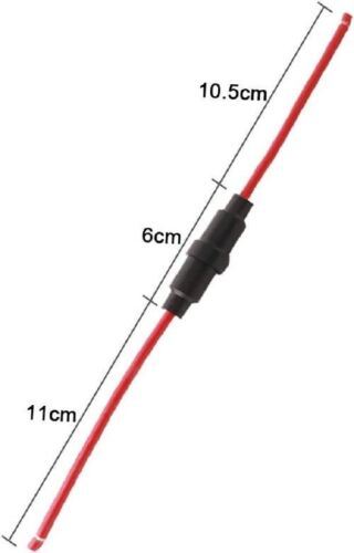 6X30mm Inline Screw Type AGC Fuse Holder with 16 AWG Wire - For Fast-Blo... - $4.33