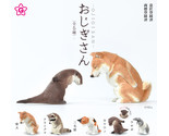 Bowing Animals Mini Figure Set - Shiba Inu dog Calico Cat Rabbit Raccoon... - $32.90