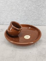 Vintage WILLIAMS SONOMA Brown Olive Dish with Toothpick Holder - $19.98