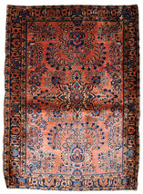 Handmade antique Persian Sarouk rug 3.3&#39; x 5.5&#39; (100cm x 167cm) 1920s - £2,813.22 GBP