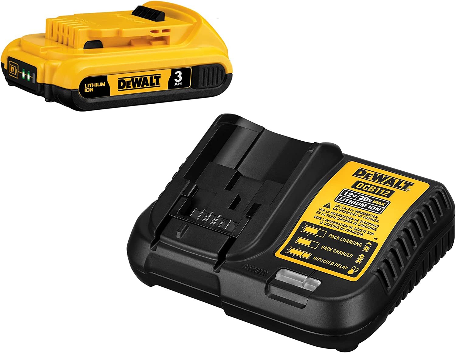 Primary image for DEWALT 20V MAX Battery Pack with Charger, 3-Ah (DCB230C) New 20V charger kit