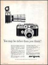 1957 Argus C-44 Camera PRINT AD &quot;You May Be Richer Than You Think&quot; BX4 - $86.97 MXN