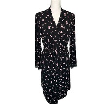 Victorias Secret Robe Womens XS Floral Long Sleeve Modal Flowers Belted ... - $29.69