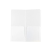 Heavy Duty Plastic Two-Pocket Mini Folders 4 1/4 X 9 1/8 Clear 96450D - £25.99 GBP