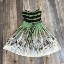 BCBGMaxazria Green Cotton Dress Size XS - £22.31 GBP