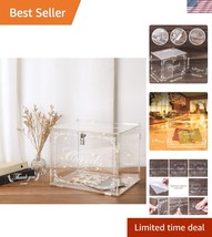 Foldable Clear Acrylic Card Box for Weddings and Special Events - 10x10x... - $39.00