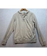 Lucky Brand Hooded Henley Top Oatmeal Beige Casual Shirt Relax Men&#39;s Med... - $34.53 CAD
