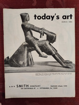 TODAYs ART Magazine March 1964 Nina Winkel Sculpture 1963 Sculptors Guild - $10.80