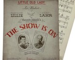 Little Old Lady Piano Sheet Music VTG 1936 Musical The Show Is On Minelli - $8.86