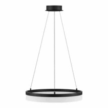 Home Decorator Kipling 35-Watt Integrated LED Black Modern Pendant Light Frosted - $68.21