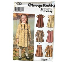 Simplicity Sewing Pattern 5830 Dress Jumper Girls Size 2-6X - $8.99
