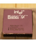 Vintage Intel 486 SX 25 MHz A80486SX-25 SX798 CPU Tested &amp; Working - €20,04 EUR