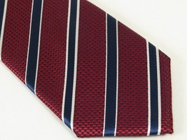 Men's Woven Tie Hankie Set J.Valintin Private Collection R87 Burgundy Stripe image 2
