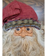 Santa Claus Face Christmas Door Wreath or Wall Hanging Art Straw Beard 1... - $711.76 MXN