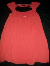 AC Kimchi And Blue Orange Pink Salmon Light Dress Medium Med M Women Str... - $54.99