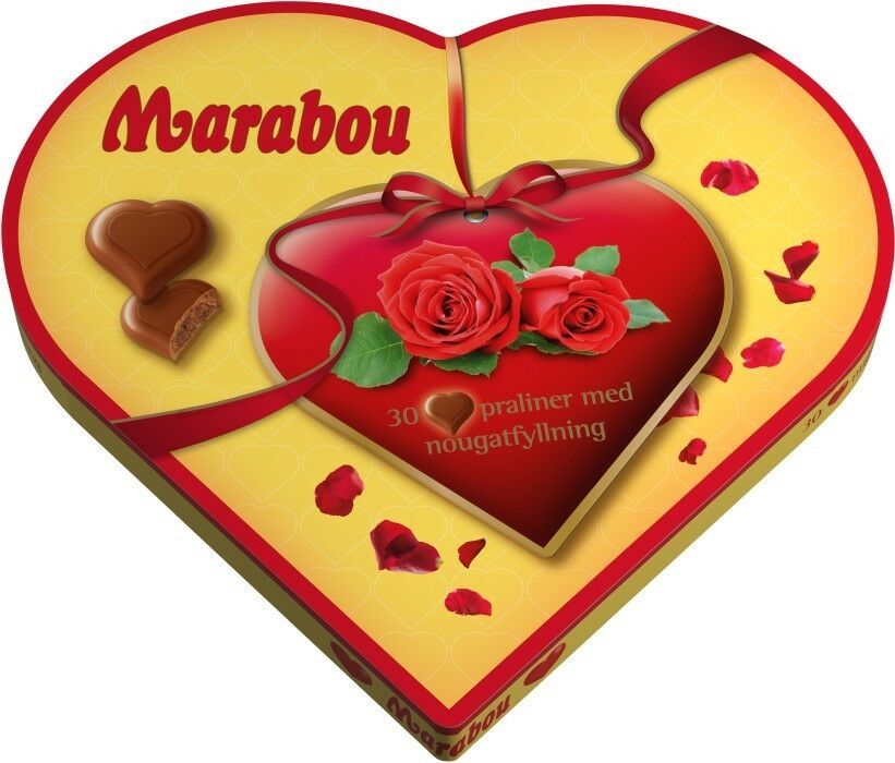 Marabou Hearts Chocolate Box 180 gram 30 pcs Best Romantic Gift Made in Sweden - $29.99