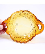 VINTAGE Tiara Indiana Glass Burnt Honey Sweet Pear Handled Bowl Olive Di... - $18.51 CAD