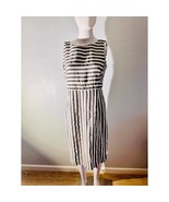 Ann Taylor Linen Blend Striped Sheath Dress Size 6 – Sleeveless Midi - €21,39 EUR