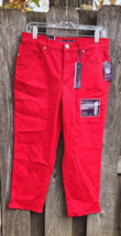 Gloria Vanderbilt Amanda Jeans Women Size 10 Red Capri Pants NEW Heritag... - $30.39