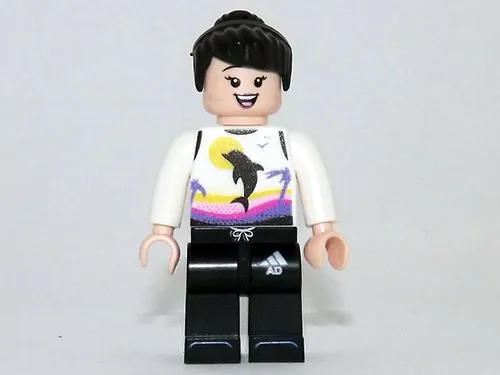 MBricks Female Girl in Dolphin Shirt D Minifigure Toys Collection - £4.53 GBP