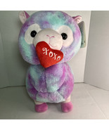 KELLYTOY  2018 HUG ME LLAMA ALPACA W/XOXO HEART PLUSH TIED DYE PINK - $377.28 MXN