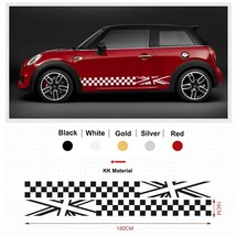 2Pcs Car Side Door Body Waist Skirt Decal Stickers Trim For  ClubmanF54 F55 F60  - £37.73 GBP