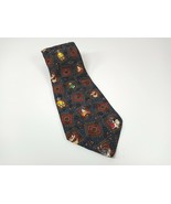 1994 Looney Tunes Mania Vintage Men&#39;s Classic Tie Navy Blue Geometric 10... - £7.91 GBP