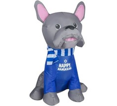 Gemmy Hanukkah Bulldog Airdorable Airblown Inflatable Tabletop Decoratio... - £23.91 GBP