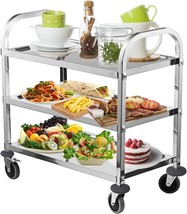 Hlc Upgrade 3 Tier Heavy Duty Commercial Grade Utility Cart Kitchen Trolley - $1,937.81 MXN