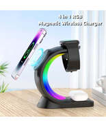 4 In 1 Magnetic Wireless Charger Fast Charging For Smart Phone Atmosphere Light  - $50.99