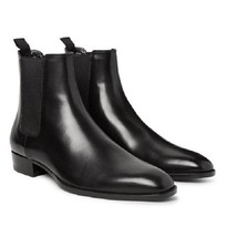 NEW  Handmade Men&#39;s Black Chelsea boot, Men&#39;s ankle leather boot, Men&#39;s leather  - £120.88 GBP