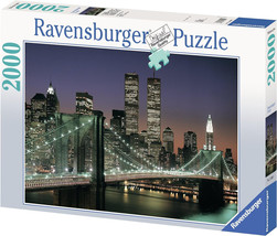 Ravensburger Twin Towers New York Brooklyn Bridge 2000 Piece Puzzle New VTG 1995 - £39.50 GBP