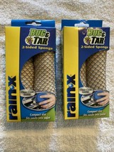 2 Pack Rain X Bug &amp; Tar 2-Sided Sponge Clear Coat Safe Compact Size REMOVE BUGS - £11.07 GBP