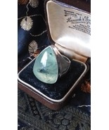 Vintage 1970-s Sterling Silver Peridot Huge Signet/Ring Size US 9 1/2 UK... - $2,413.22 MXN