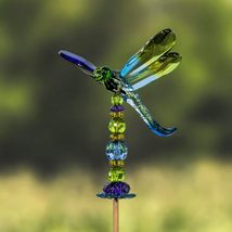 Zaer Ltd. 5 Tone Crystal Quality Acrylic Dragonfly Garden Stake 54&quot; Tall (Multi- - £55.09 GBP+