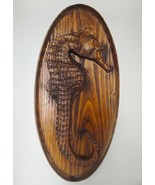 Carved Seahorse Wall Art Hanging Decor - $1,392.92 MXN