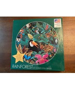 Retro Circular Jigsaw Puzzle &quot;Rainforest&quot; Tropical Animals 500 Pieces - ... - £14.94 GBP
