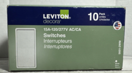 Rocker Single-Pole Switch  Leviton  5601-2WM 15 Amp, 120/277 Volt 10 Pac... - $19.79