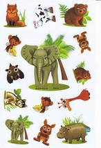 Elephant Bear Fox Animal Kindergarten Sticker Decal Size 27x18cm/10x7inch D255 - £2.78 GBP