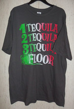 Nwt Mens &quot;1 Tequila 2 Tequila 3 Tequila Floor&quot; Gray Novelty T-SHIRT Size Xl - £18.70 GBP