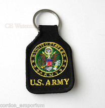 Us Army Emblem Logo Embroidered Key Chain Key Ring 1.75 X 2.75 Inches - £4.50 GBP